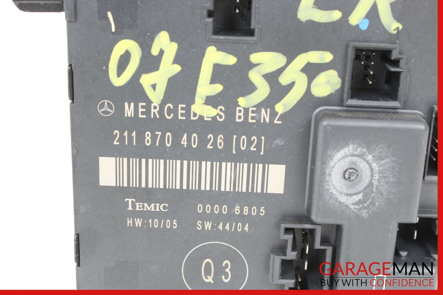 07-09 Mercedes W211 E350 E550 Rear Left Driver Side Door Control Module Q3 OEM