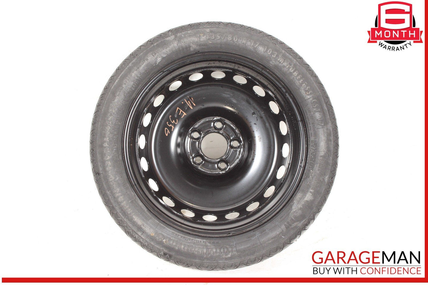 10-17 Mercedes W207 E400 C250 Coupe Donut Spare Tire Wheel Rim 135 80 17" OEM