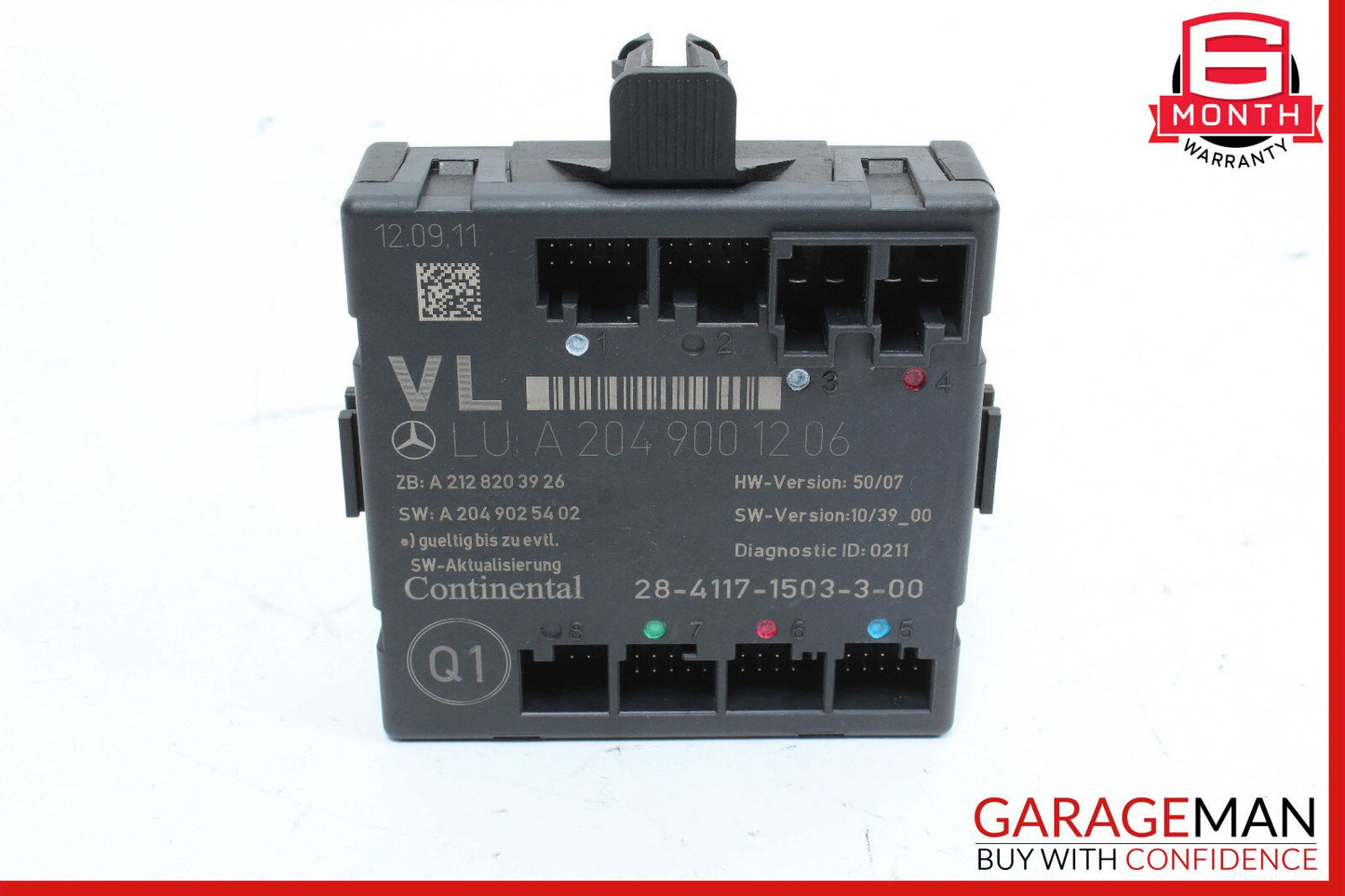 12-15 Mercedes W204 C250 C350 Front Left Driver Side Door Control Module Unit
