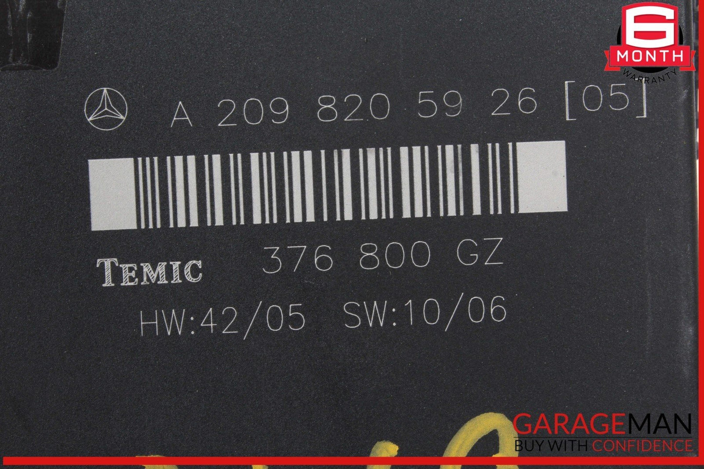 03-09 Mercedes R171 SLK350 CLK55 AMG CLK320 Rear Temic Control Module Unit OEM