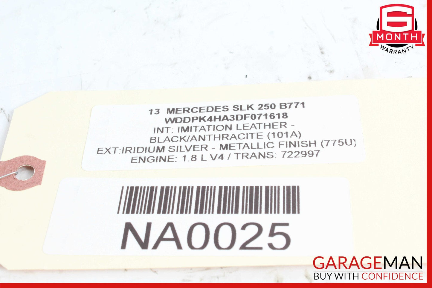 12-20 Mercedes R172 SLK250 Right Convertible Top Main Drive Lift Cylinder OEM