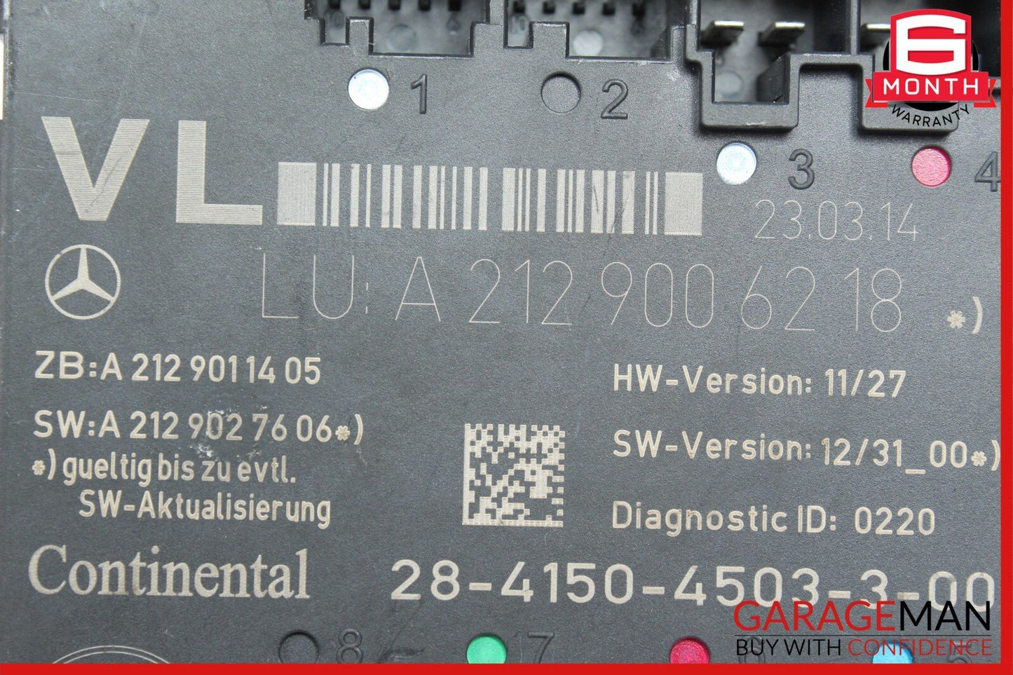08-18 Mercedes W204 C250 Front Left Side Door Control Module 2129006218 OEM