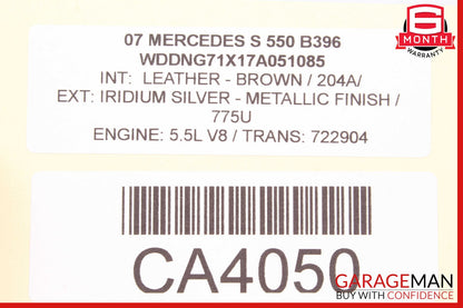 07-14 Mercedes W221 S550 CL550 Electric Power Supply Control Fuse Box Module OEM
