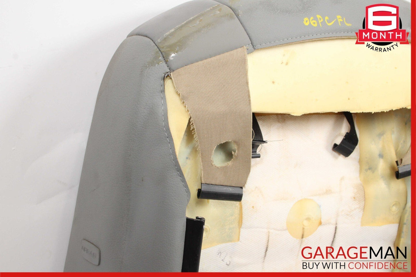 03-10 Porsche Cayenne 955 957 Front Left Side Top Upper Seat Cushion Cover Grey