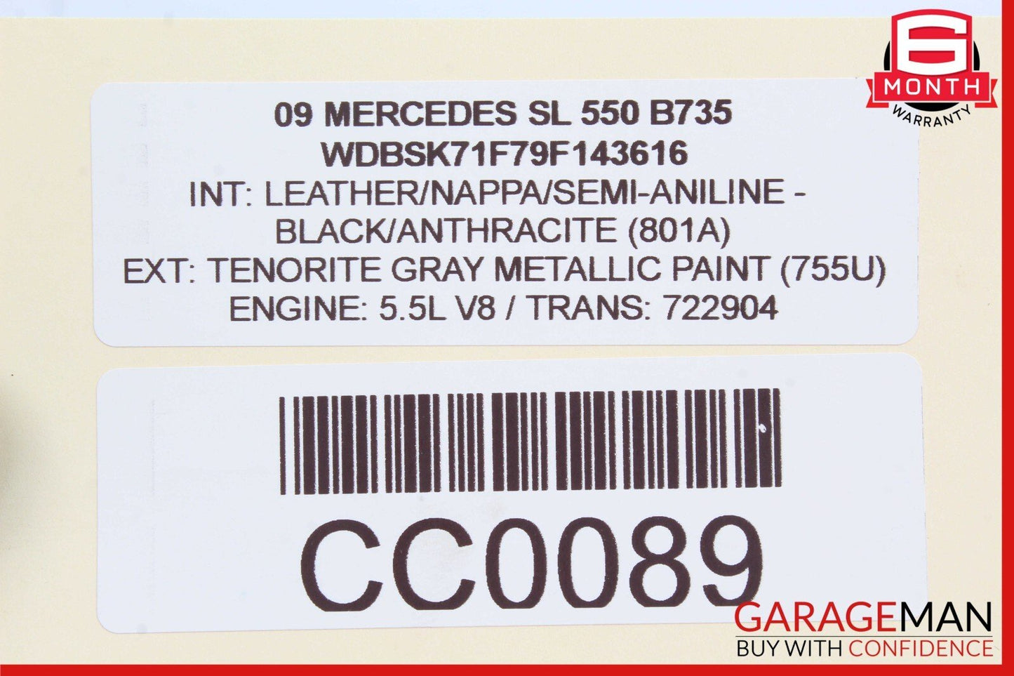07-12 Mercedes R230 SL550 SL600 Suspension ABC Active Body Control Module OEM