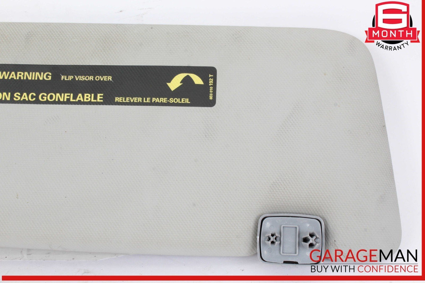 09-16 Audi A4 Front Left Driver Side Sun Visor Sunvisor Gray 8U0857551F OEM