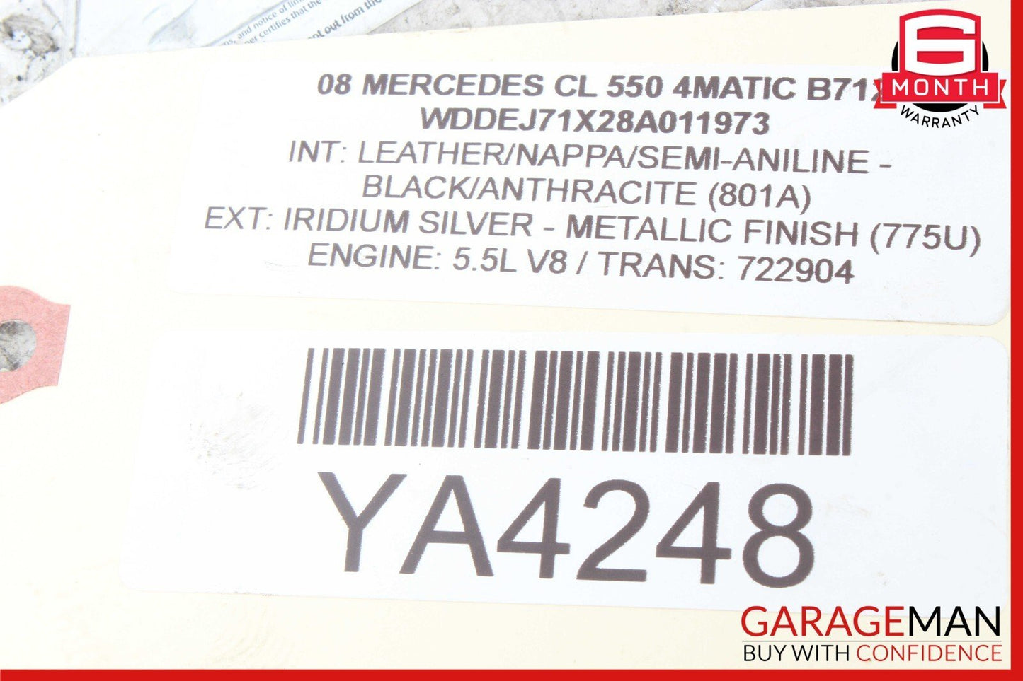 07-14 Mercedes S350 S550 CL550 Front Right Passenger Side Lower Control Arm RWD