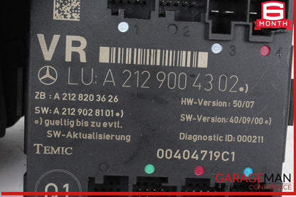 08-18 Mercedes W204 C250 Front Right Side Door Control Module 2129004302 OEM