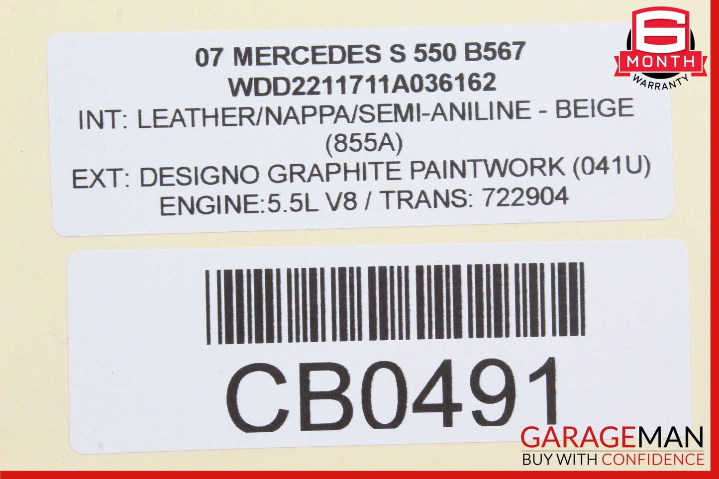 07-10 Mercedes W221 S550 CL550 CL600 S63 AMG Keyless Go Control Module Unit OEM