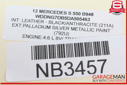 07-13 Mercedes W221 S550 S400 Rear Right / Left Side Door Controller Module Unit