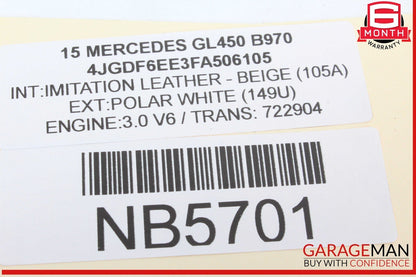 10-16 Mercedes X166 GL450 E550 C300 Front Active Lane Assist Front Camera OEM
