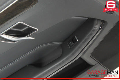 14-16 Mercedes W212 E350 E550 Rear Left Interior Door Panel Leather Black OEM