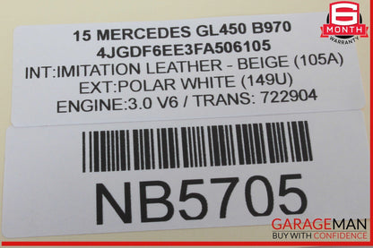 13-19 Mercedes X166 GL450 GLS550 Front Left Side Dashboard Trim Cover Wood OEM