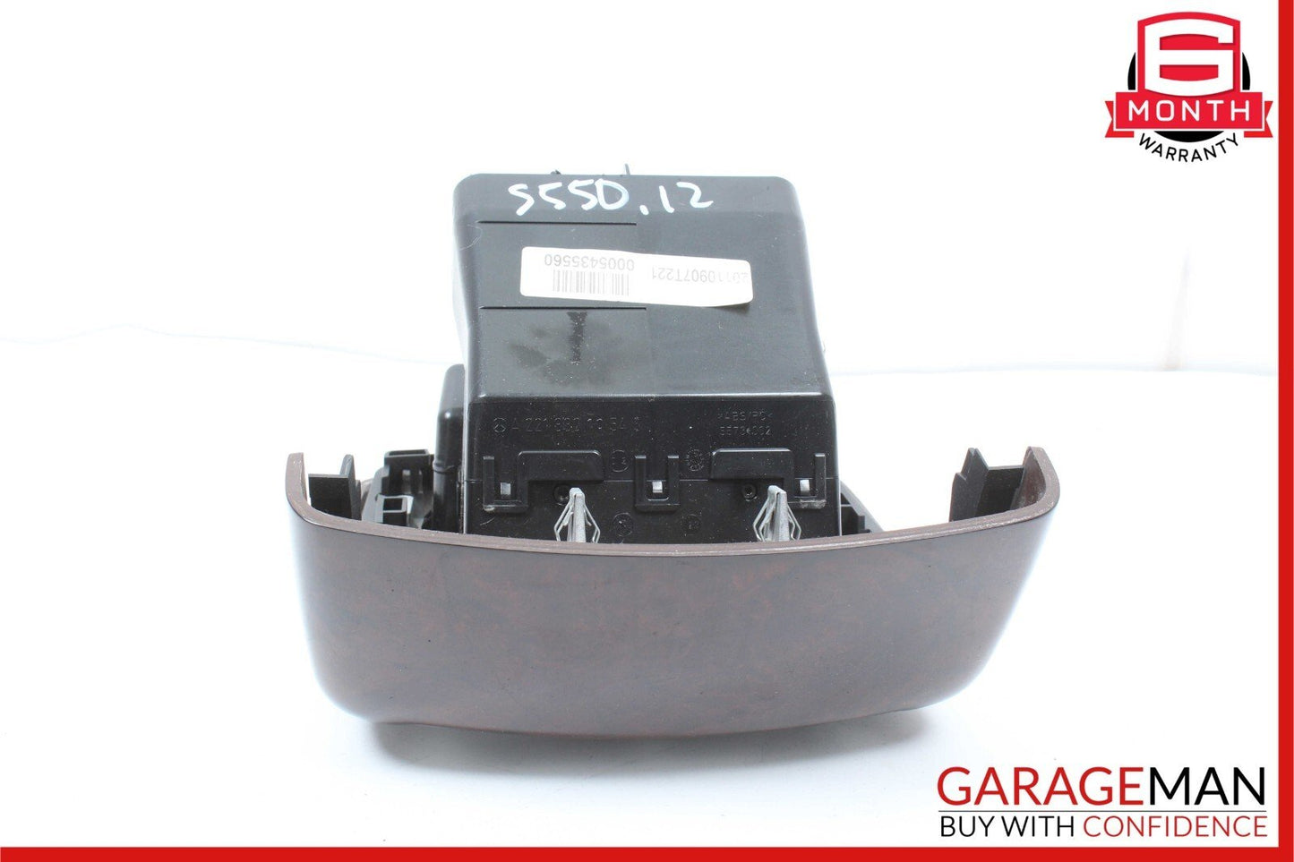 07-13 Mercedes W221 S550 Rear Center Console AC A/C Air Vent Trim Bezel Wood OEM