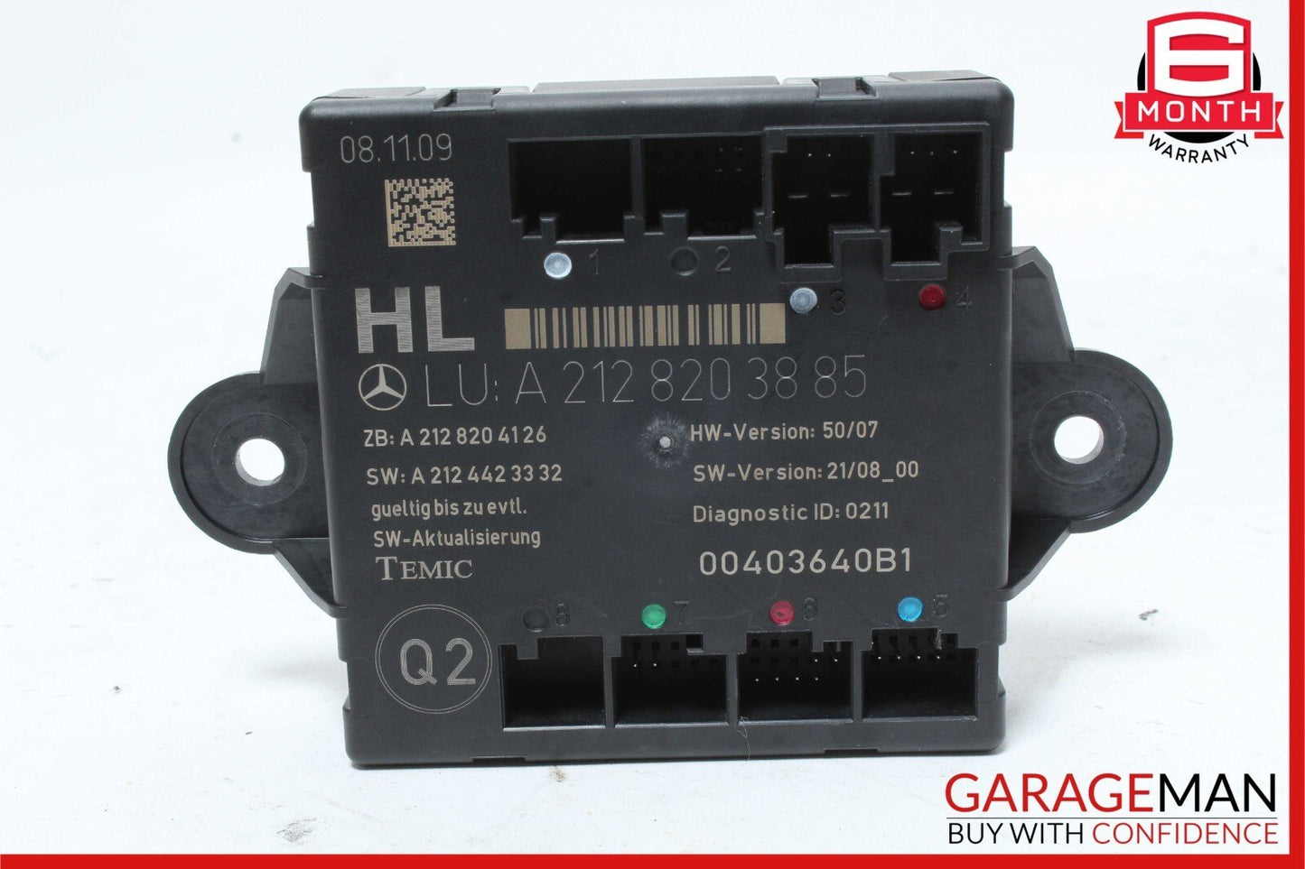 08-18 Mercedes W212 E350 C350 CLS350 Rear Left Side Door Control Module Unit OEM