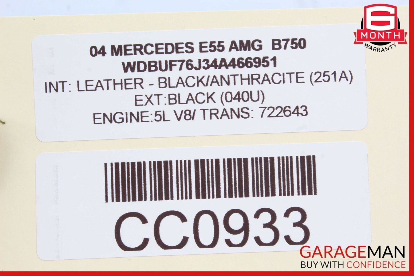 03-09 Mercedes W211 E55 CLK55 AMG Multi Contour Seat Vacuum Pump 2038000048 OEM