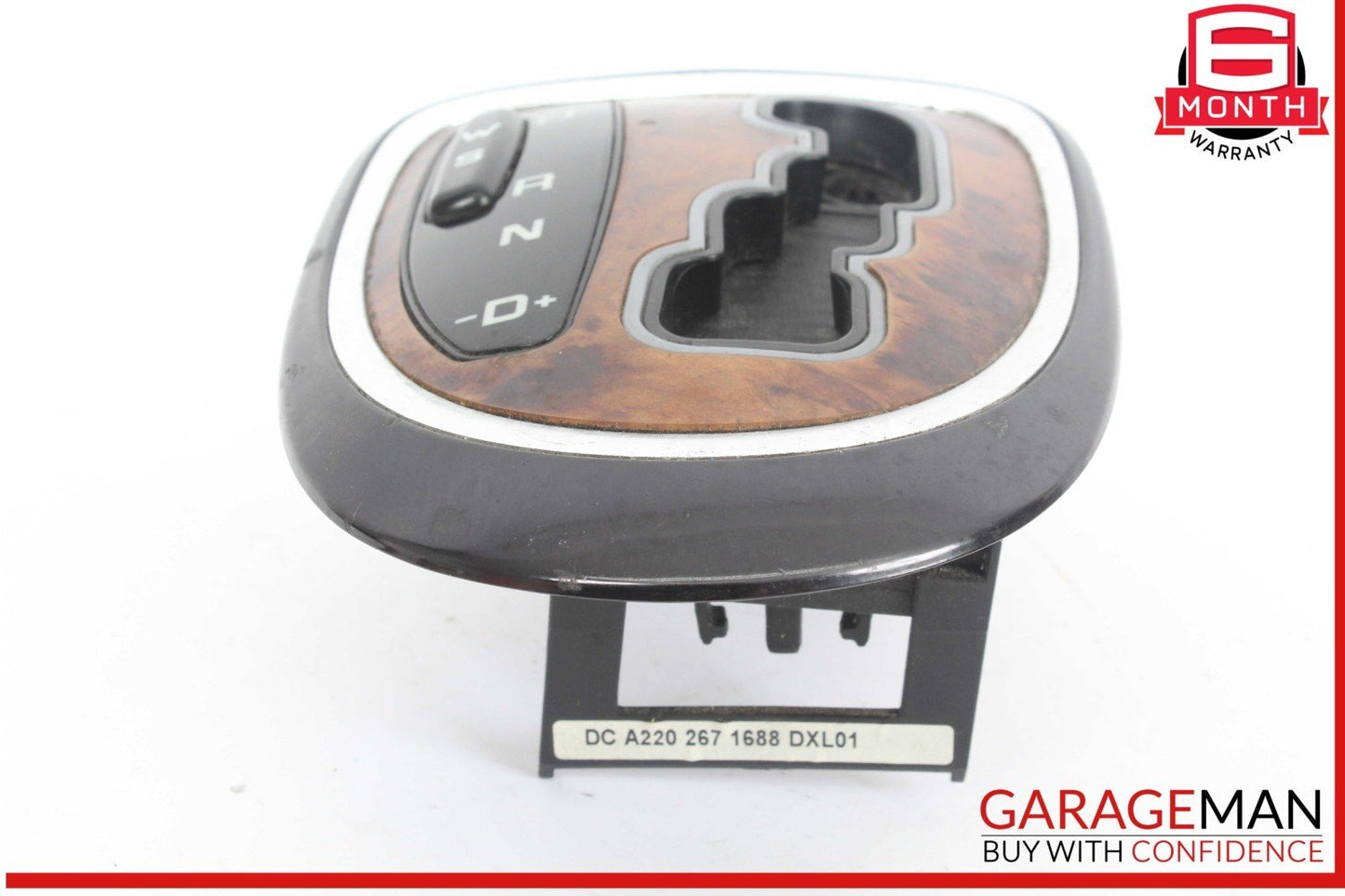 00-06 Mercedes W220 S55 AMG Gear Shifter Bezel Trim Indicator Wood OEM