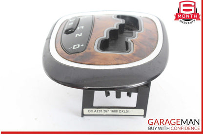 00-06 Mercedes W220 S55 AMG Gear Shifter Bezel Trim Indicator Wood OEM