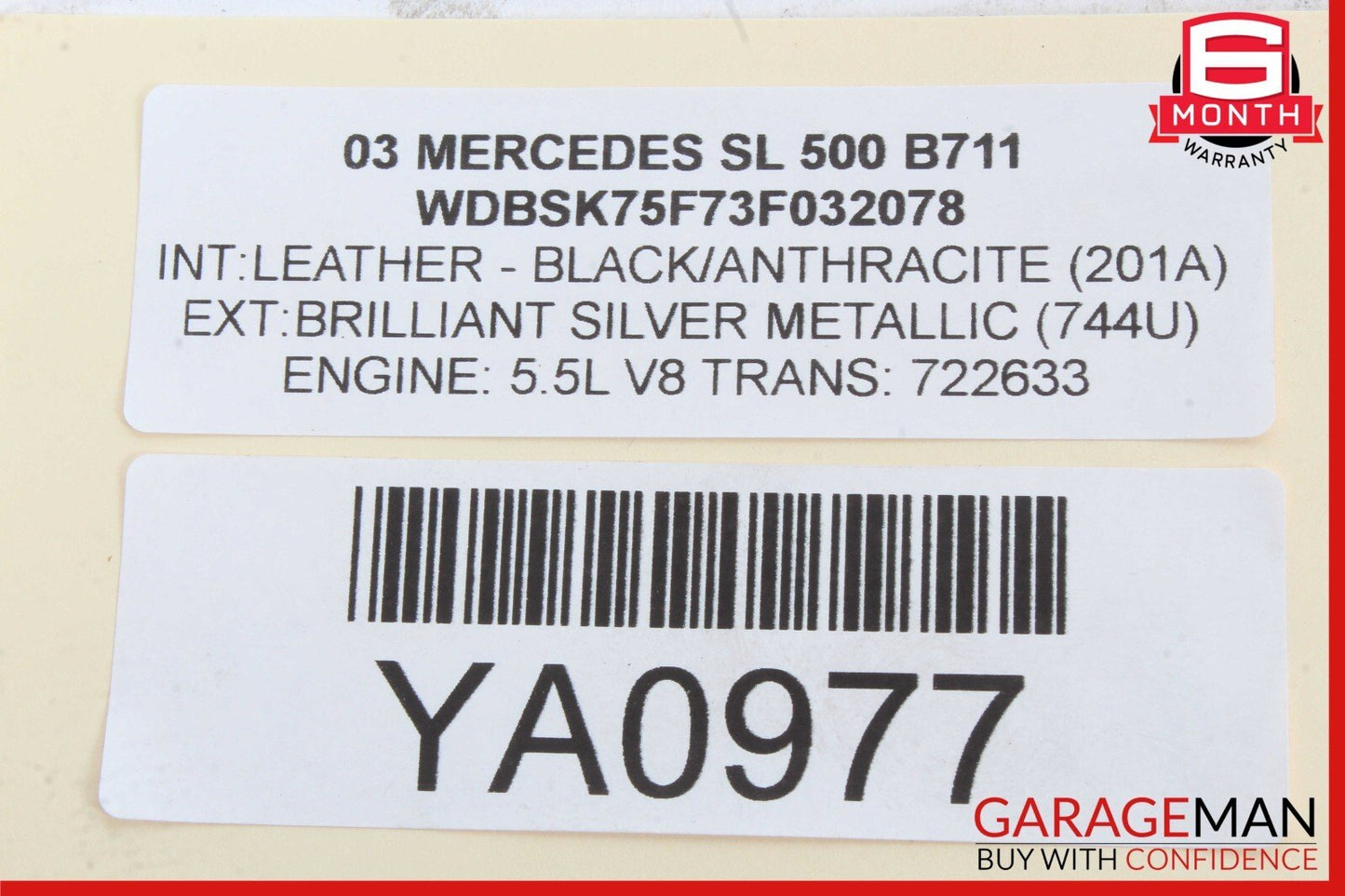 03-12 Mercedes R230 SL500 SL550 SL55 AMG Headlight Control Switch Controller OEM