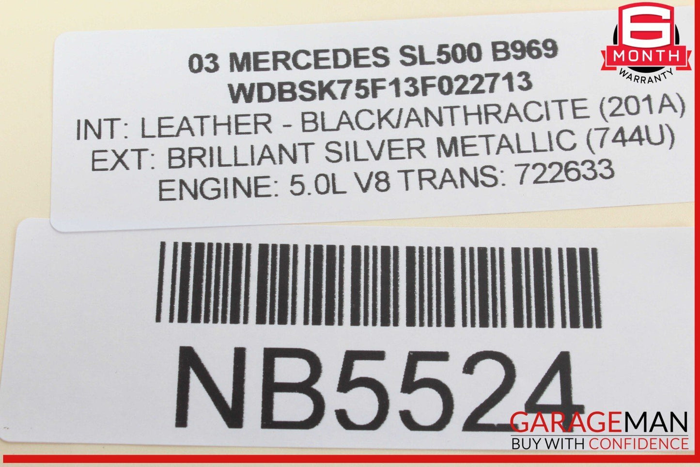00-03 Mercedes R230 SL500 CL55 Keyless Go Entry Control Module 2305450132 OEM