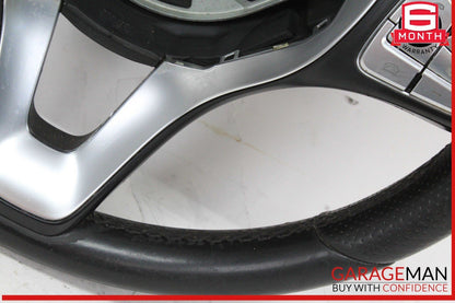 15-18 Mercedes W205 C300 GLC300 Steering Wheel Black w/ Paddle Shifters OEM