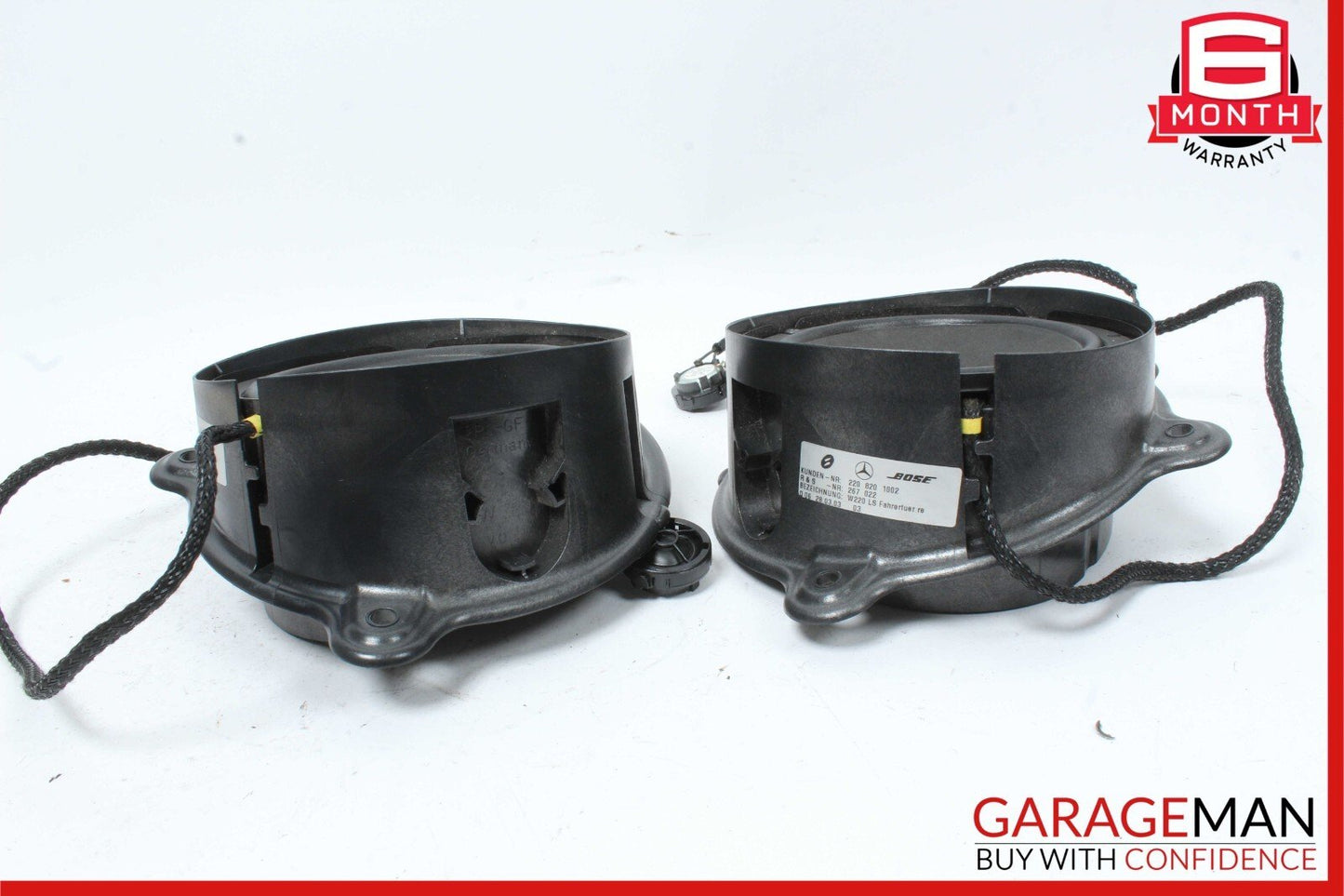 00-06 Mercedes W220 S430 Front Left & Right Side Door Sound Speaker Speakers Set