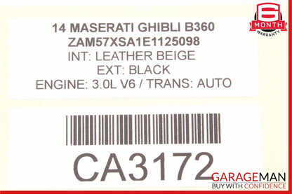 14-17 Maserati Ghibli Secondary Electric Water Pump