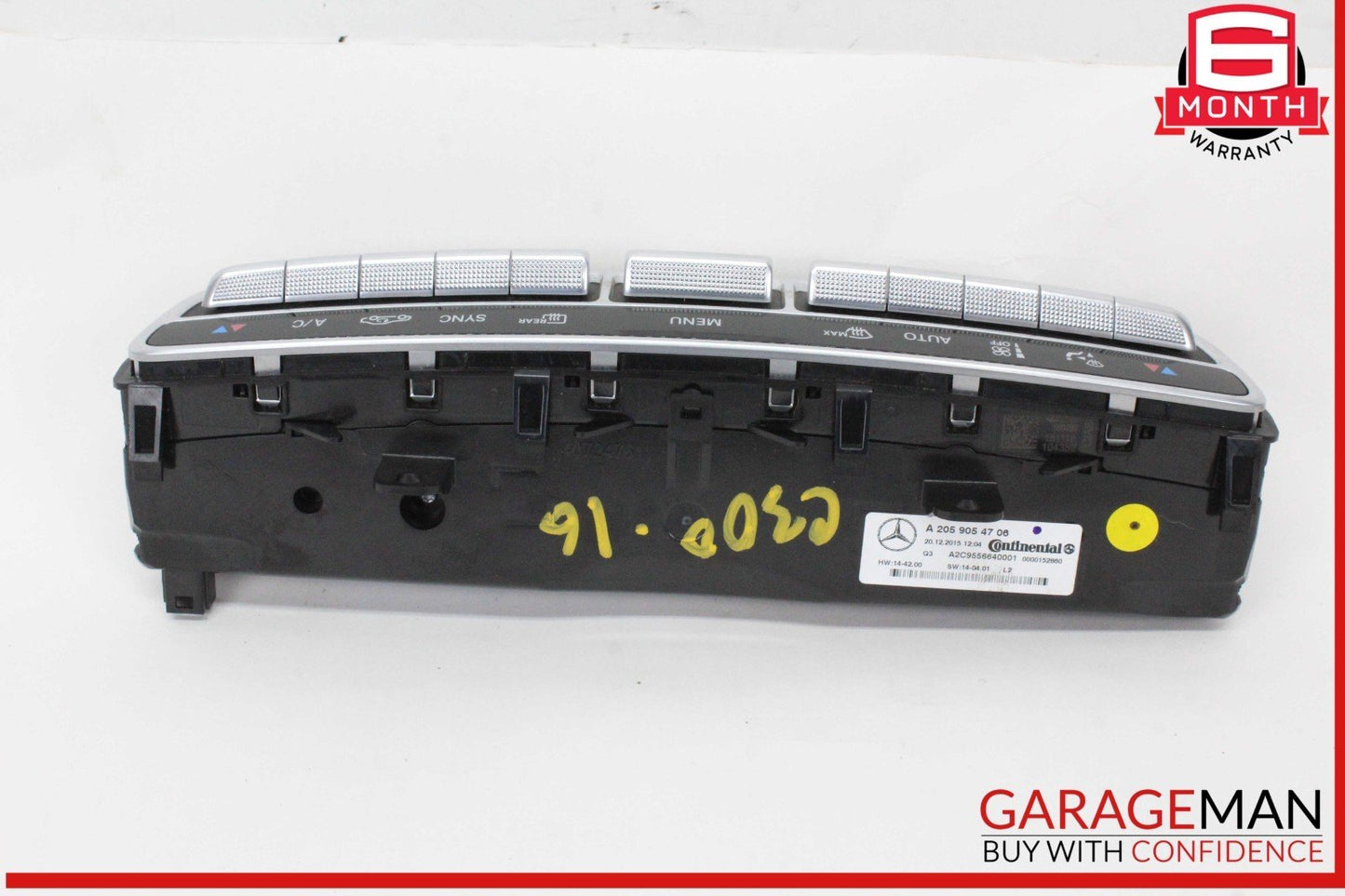 15-20 Mercedes W205 C300 C350e C400 A/C AC Heater Climate Control Switch OEM