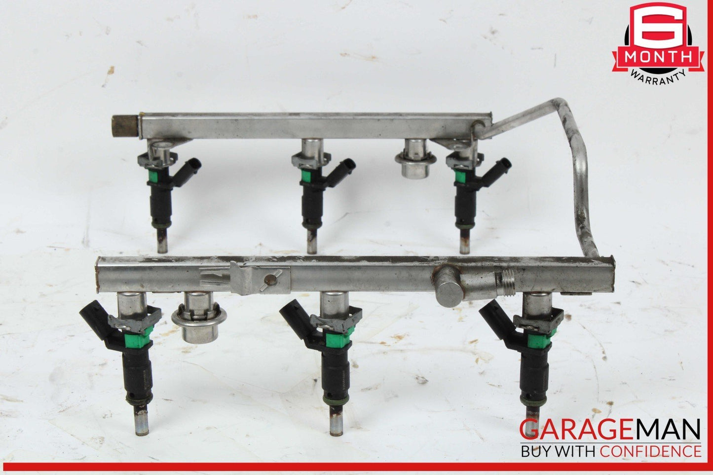 05-12 Mercedes W204 C300 R350 Fuel Injector Rail w/ Fuel Injectors Assembly OEM