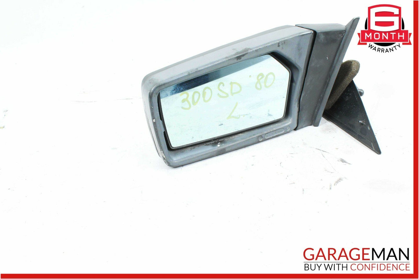 81-85 Mercedes W126 300SD Front Left Driver Side Mirror Door Rear View Blue