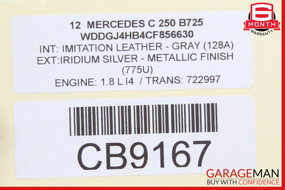 08-17 Mercedes W204 C250 Center Console Ashtray Ash Tray Rear OEM