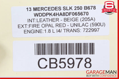 12-20 Mercedes R172 SLK250 SLC300 Front Dashboard A/C Air Vent Grille Trim