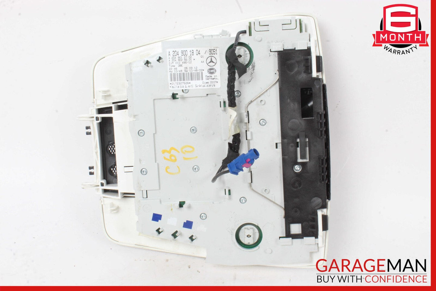 08-14 Mercedes W204 C300 Sedan Overhead Dome Light Lamp Switch Control Black OEM