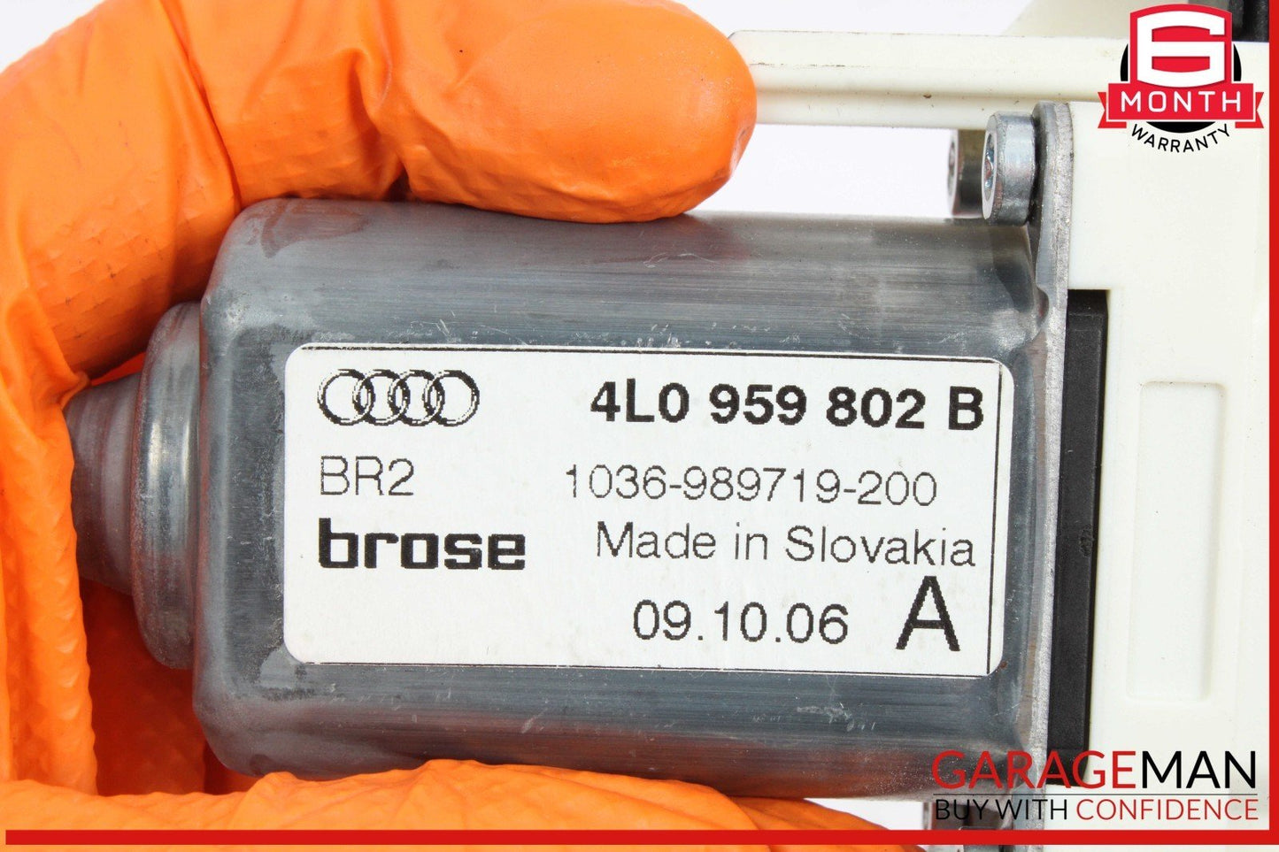 07-15 Audi Q7 Front Right Passenger Side Window Regulator Motor 4L0959802B OEM