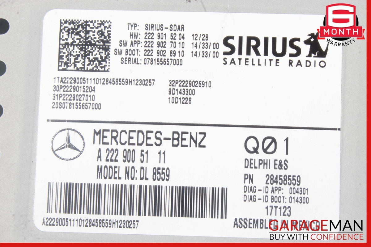 15-20 Mercedes W205 C300 S550 Satellite Radio Receiver Control Module Unit OEM