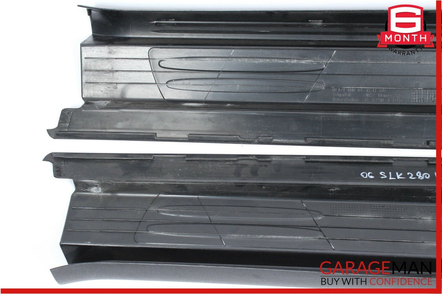 05-11 Mercedes R171 SLK280 Front Left & Right Door Step Sill Scuff Plate Set OEM
