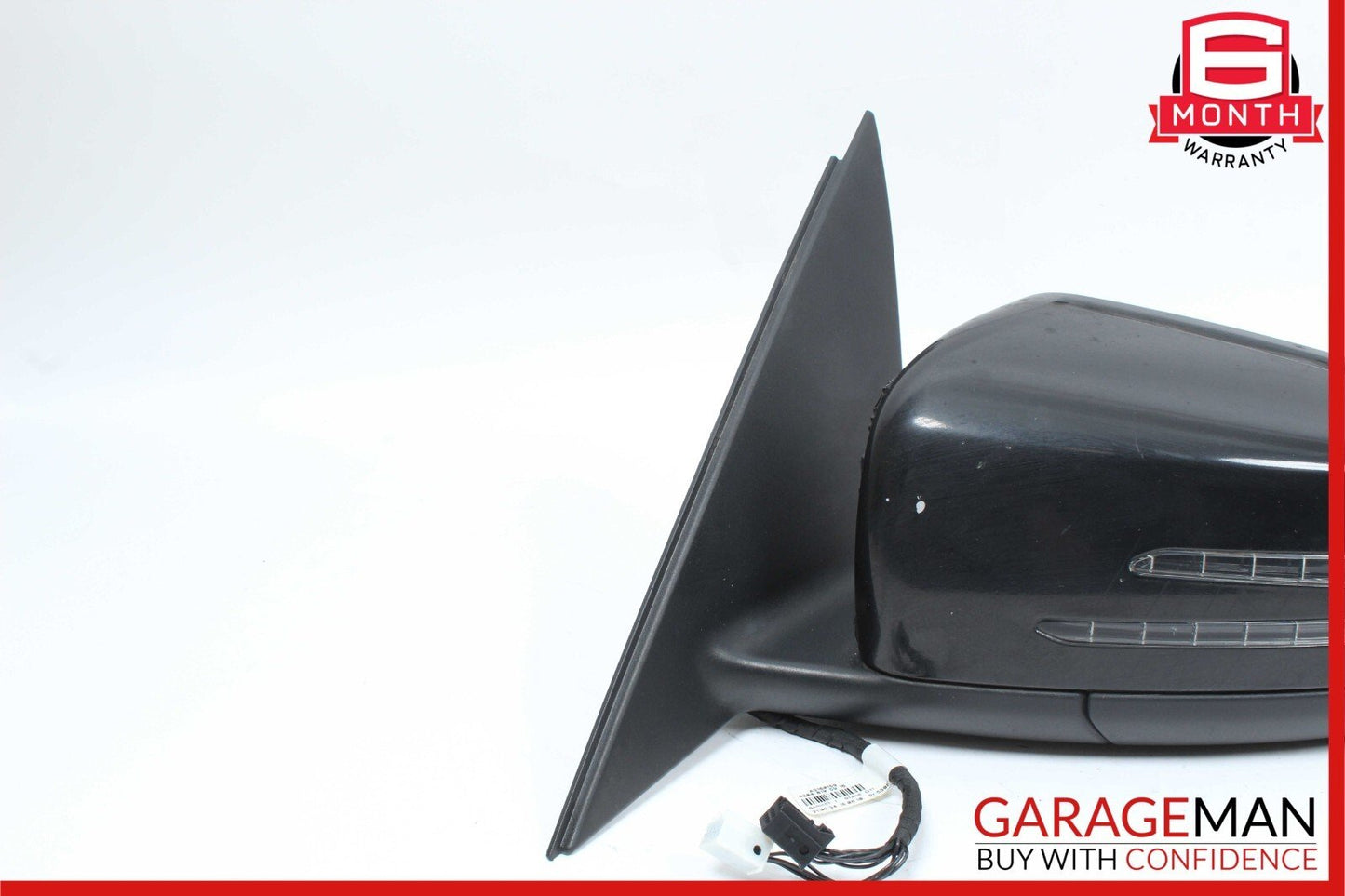 10-11 Mercedes W204 C250 C63 AMG Front Left Side Rear View Door Mirror Black OEM
