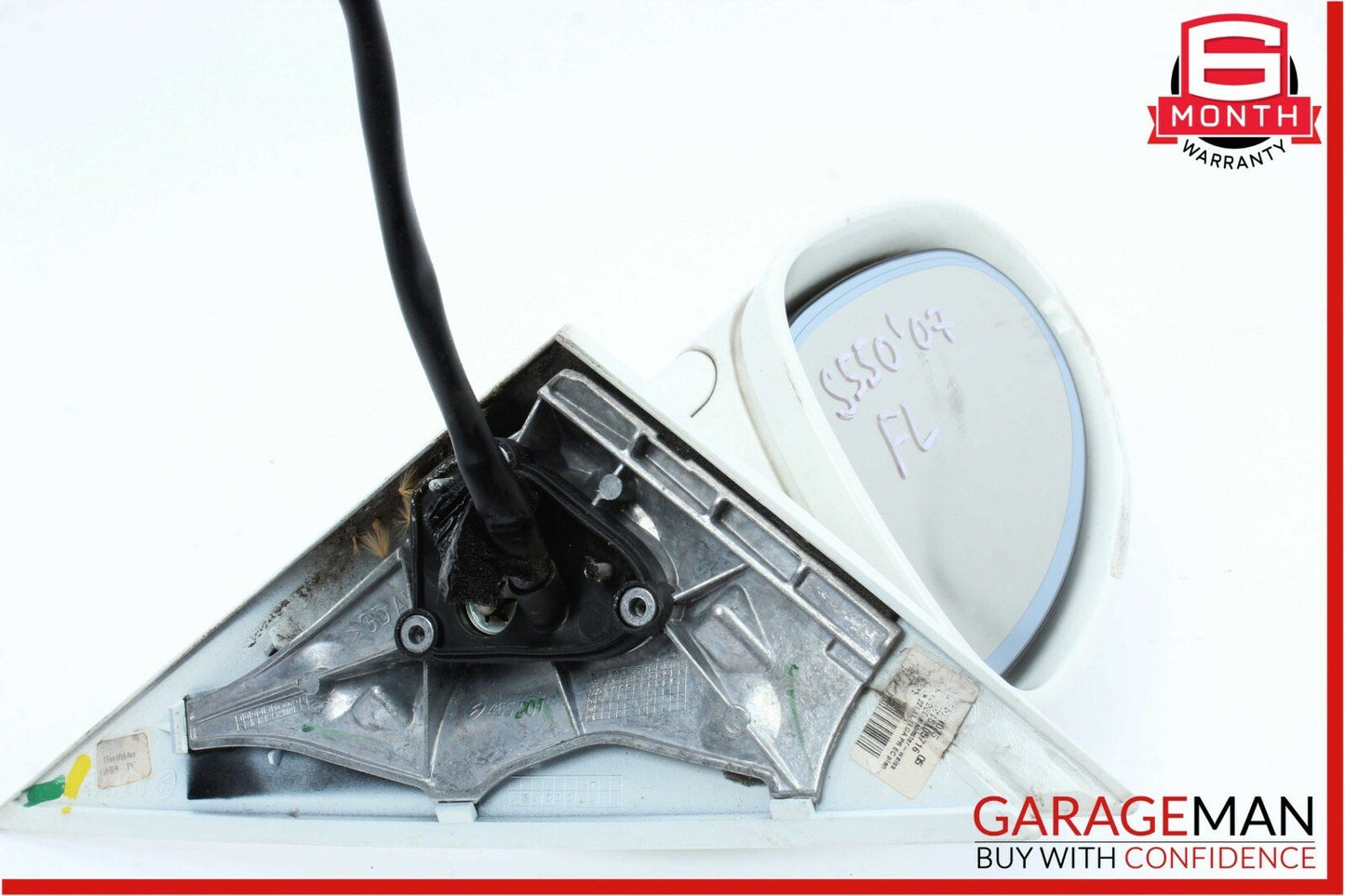 07-09 Mercedes W221 S550 S600 Front Left Side Mirror Door Rear View White OEM