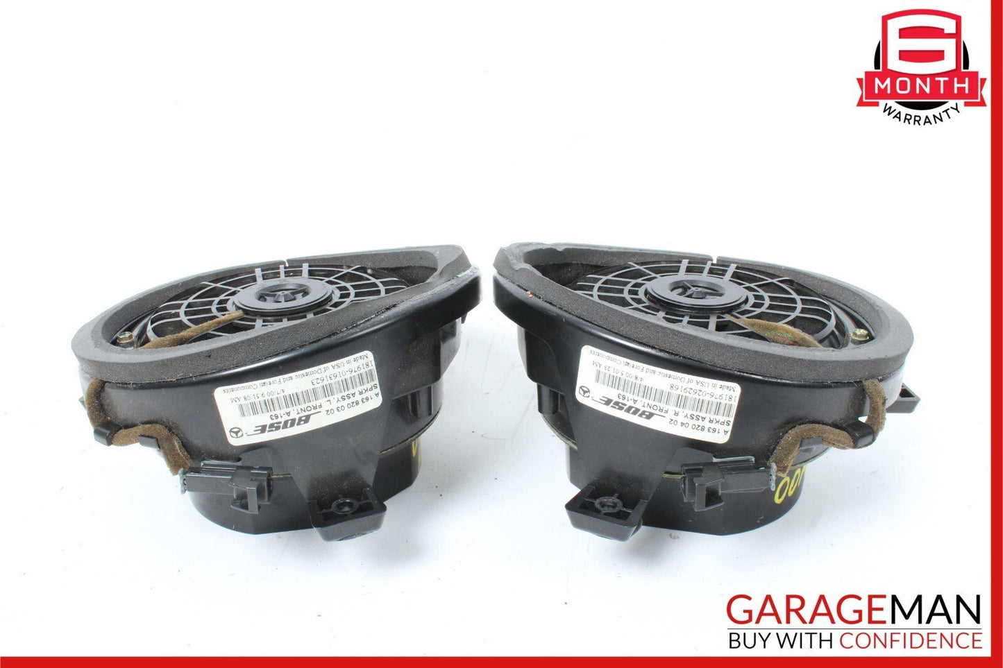 98-01 Mercedes ML320 W163 Front Left Right Door Speaker Set 1638200302