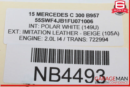 14-19 Mercedes W205 C300 S600 GLC350 S550 Keyless Go Entry Control Module OEM
