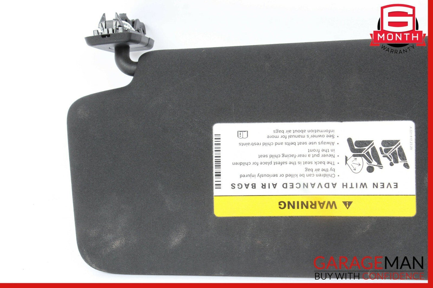 08-14 Mercedes W204 C250 C300 C350 Front Right Side Sunvisor Sun Visor Black OEM