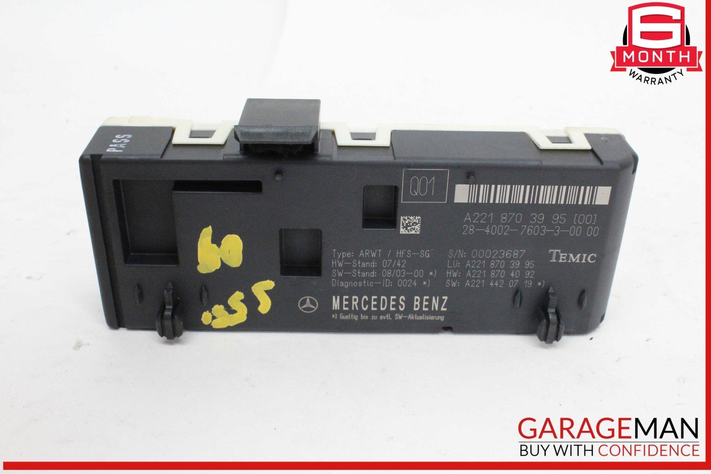 07-14 Mercedes W221 S550 S400 Trunk Release Remote Open Close Module Unit OEM