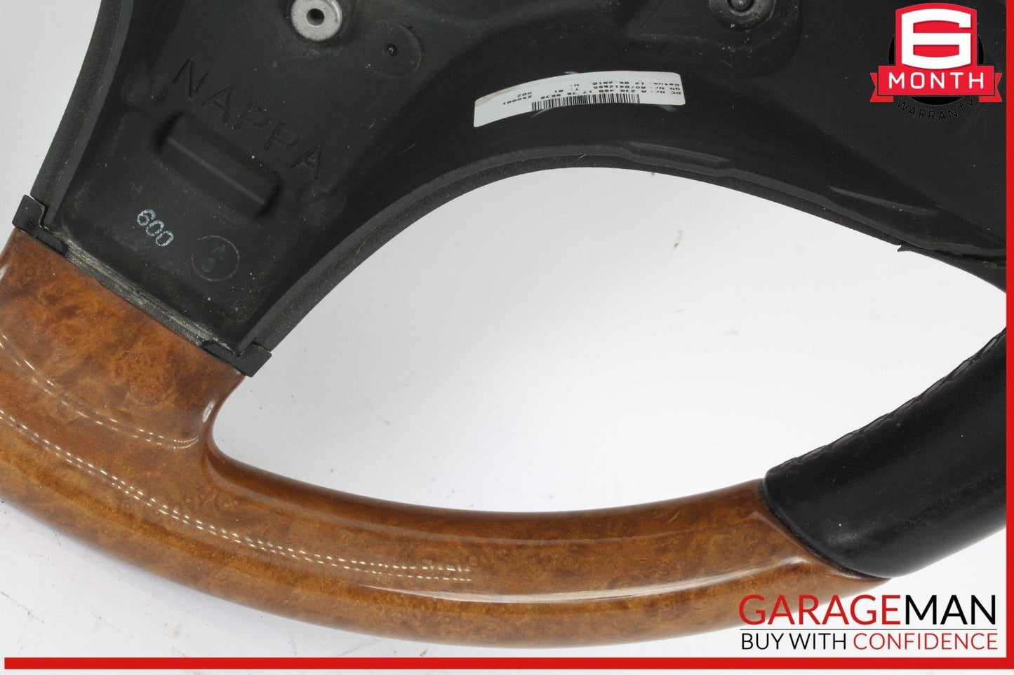 09-12 Mercedes R171 SLK300 SL550 SLK350 3 Spoke Steering Wheel Wood OEM