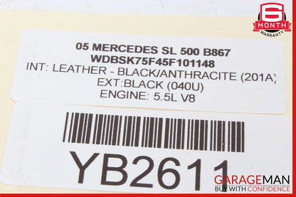 03-12 Mercedes R230 SL500 SL55 AMG Front Left Door Control Module 2308204726 OEM