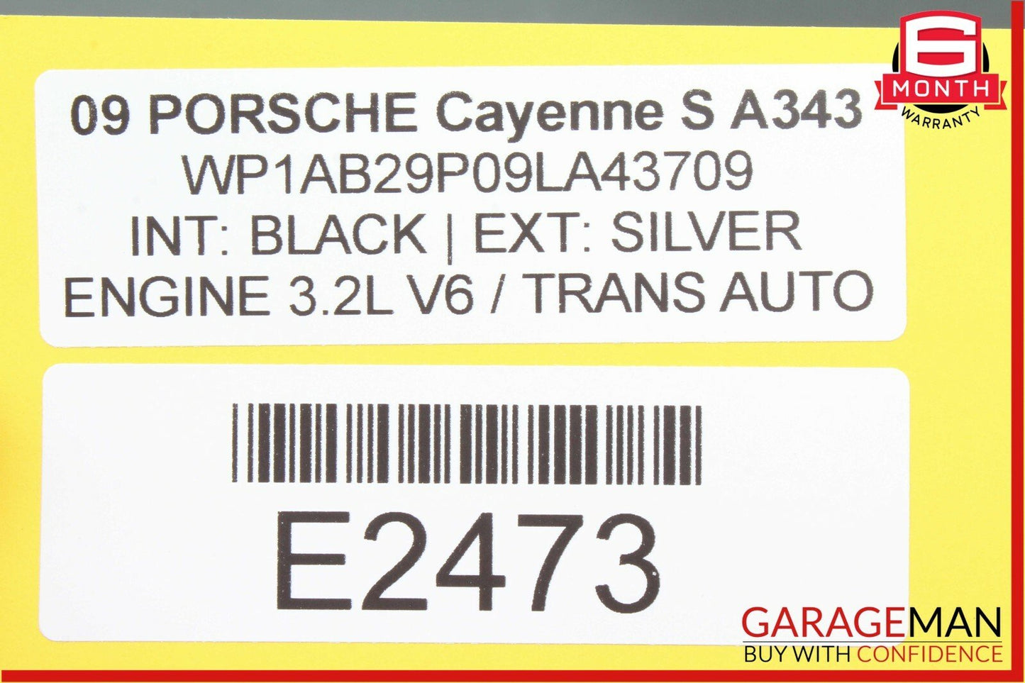 08-10 Porsche Cayenne 957 Front Left Side Mirror Door Rear View OEM