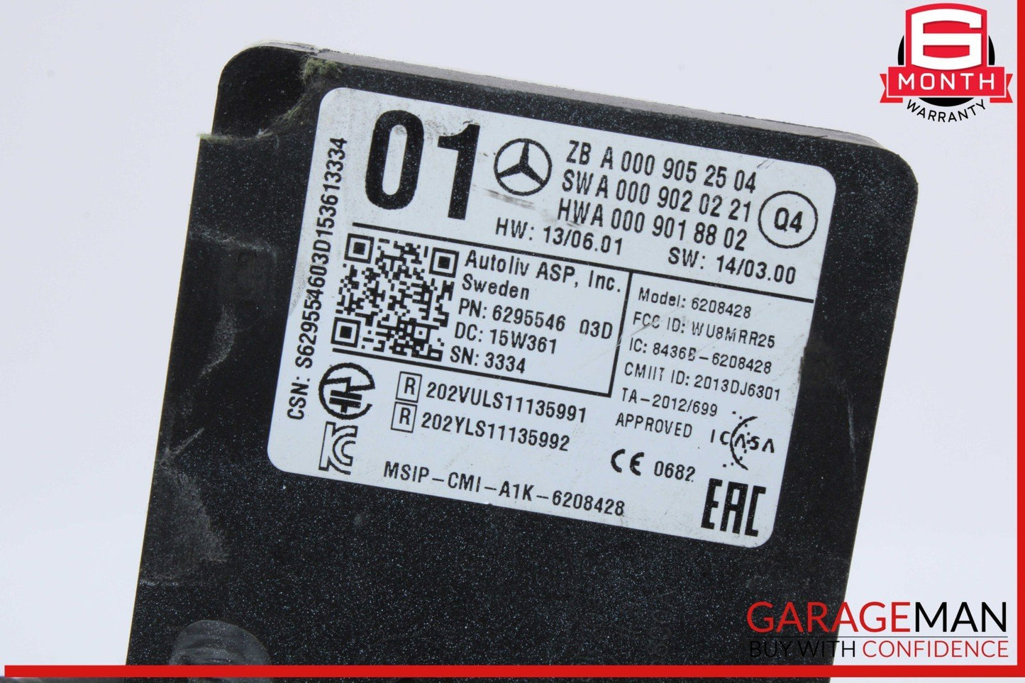 13-20 Mercedes W207 E400 Rear Bumper Blind Spot Radar Distance Sensor Module OEM