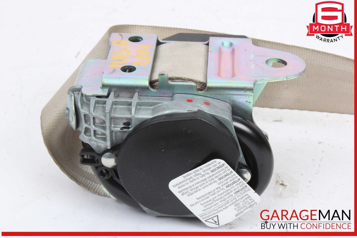 14-17 Maserati Quattroporte S Rear Left or Right Side Seat Belt Beige OEM