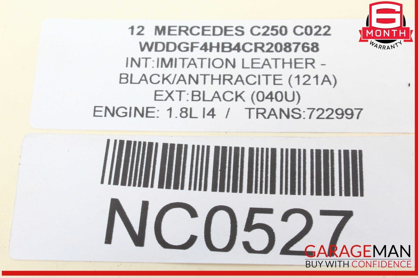 08-14 Mercedes W204 C250 C300 Rear Trunk Lid Tailgate Release Open Handle OEM