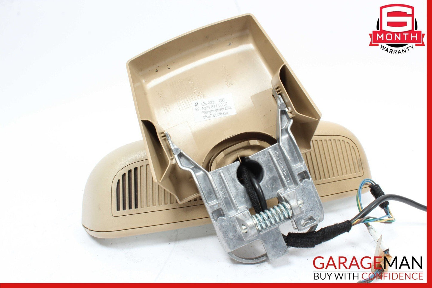 07-09 Mercedes W221 S550 S600 Front Top Upper Rear View Mirror Brown OEM