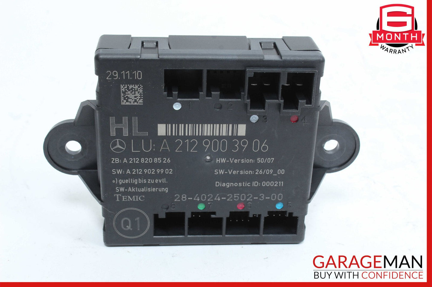 08-18 Mercedes W212 E350 C350 CLS550 Rear Left Side Door Control Module OEM